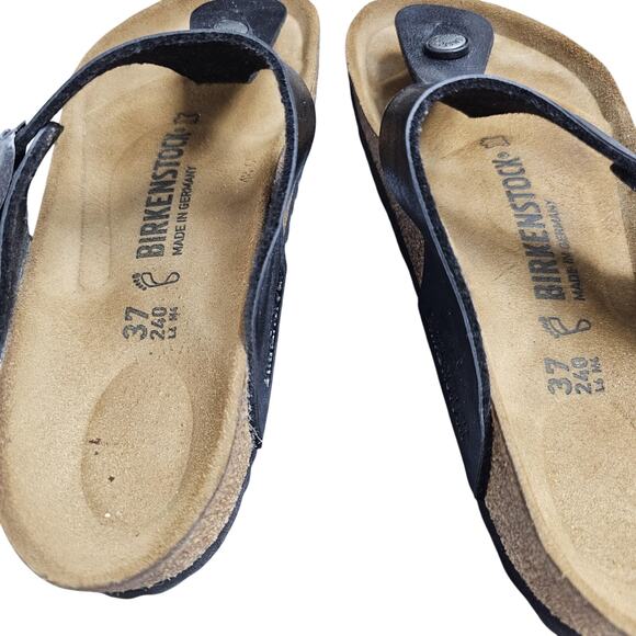 Birkenstock Gizeh Shoes Womens 6 EU37 Leather Sandals Comfortable Germany Boho - Picture 5 of 6